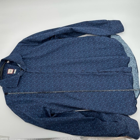 CAMICISSIMA Trendy Men’s 100% Cotton Long Sleeve Navy Button Down Size 44 (17.5) - Picture 11 of 11